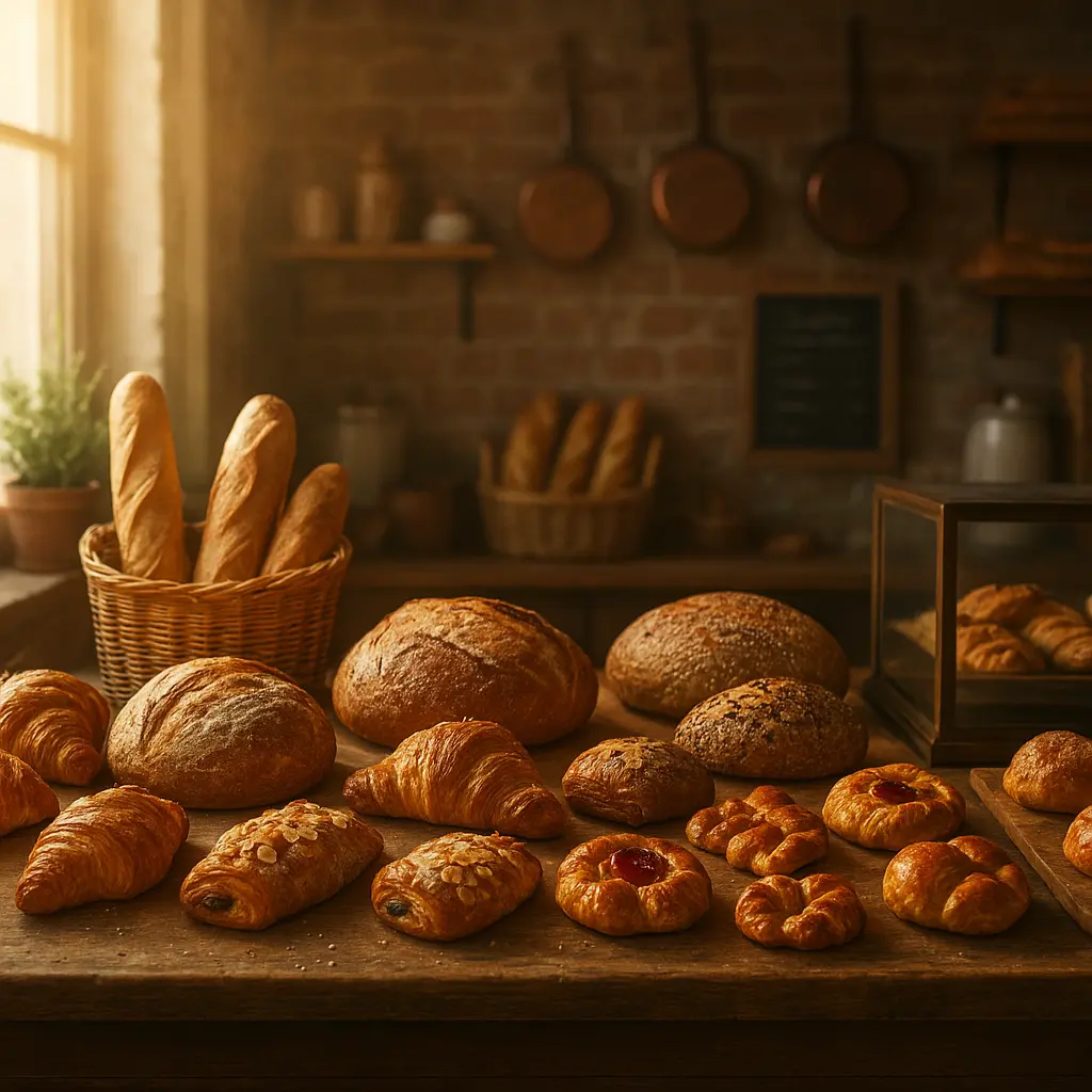 Artisan bakery counter